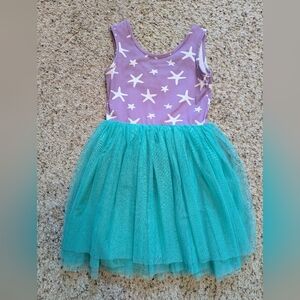 Taylor Joelle Ariel Inspired Purple Starfish Dress with Teal Tulle Skirt, Size 8